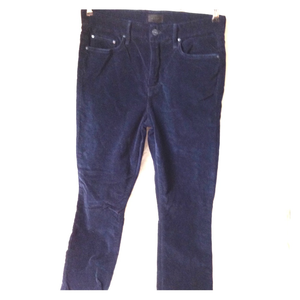 Mother corduroy navy blue crop pant